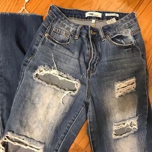 Distressed jeans